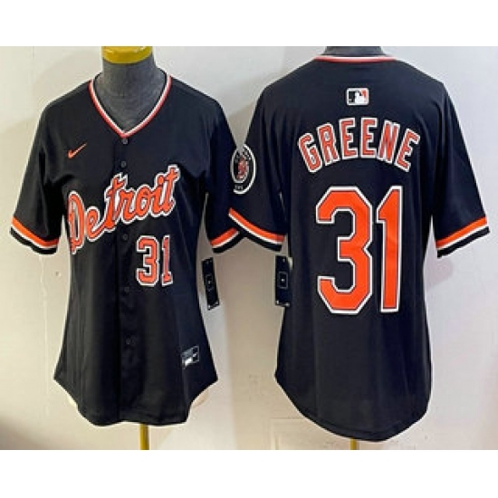 Personalized Women’s Detroit Tigers #31 Riley Greene Navy Limited Jersey