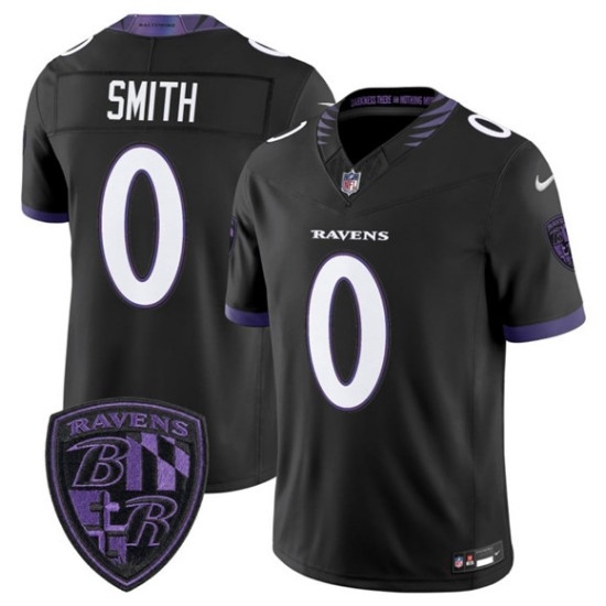Personalized Men’s Baltimore Ravens #0 Roquan Smith Black 2026 F.U.S.E. Alternate Limited Football Stitched Jersey