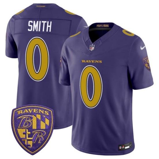 Personalized Men’s Baltimore Ravens #0 Roquan Smith Purple 2026 F.U.S.E. Alternate Limited Football Stitched Jersey