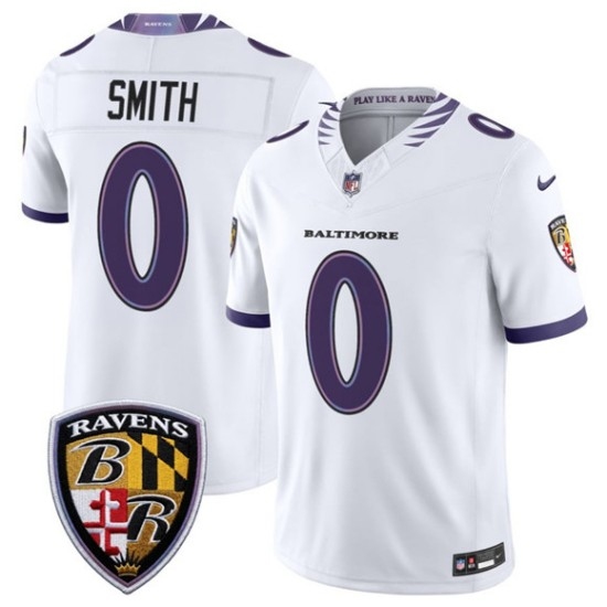 Personalized Men’s Baltimore Ravens #0 Roquan Smith White 2026 F.U.S.E. Limited Football Stitched Jersey
