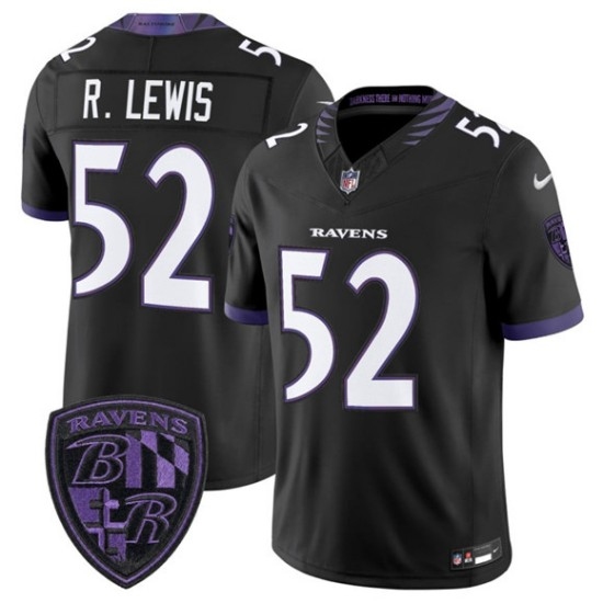 Personalized Men’s Baltimore Ravens #52 Ray Lewis Black 2026 F.U.S.E. Alternate Limited Football Stitched Jersey