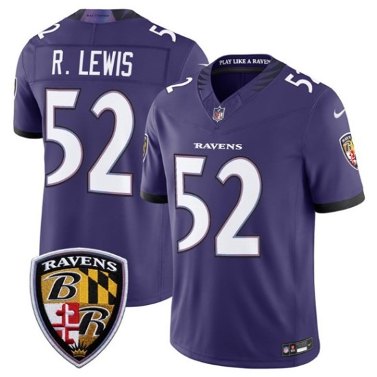 Personalized Men’s Baltimore Ravens #52 Ray Lewis Purple 2026 F.U.S.E Limited Football Stitched Jersey