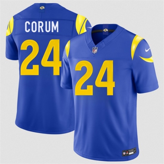Personalized Men’s Los Angeles Rams #24 Blake Corum Royal 2026 F.U.S.E. Limited Football Stitched Jersey