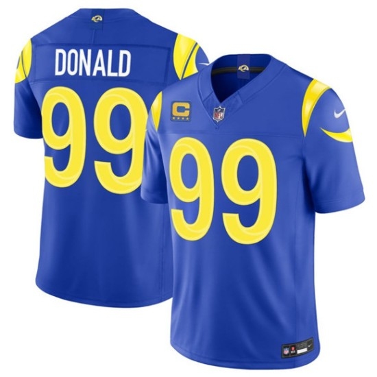 Personalized Men’s Los Angeles Rams #99 Aaron Donald Royal 2026 F.U.S.E. With 4- Star C Limited Football Stitched Jersey