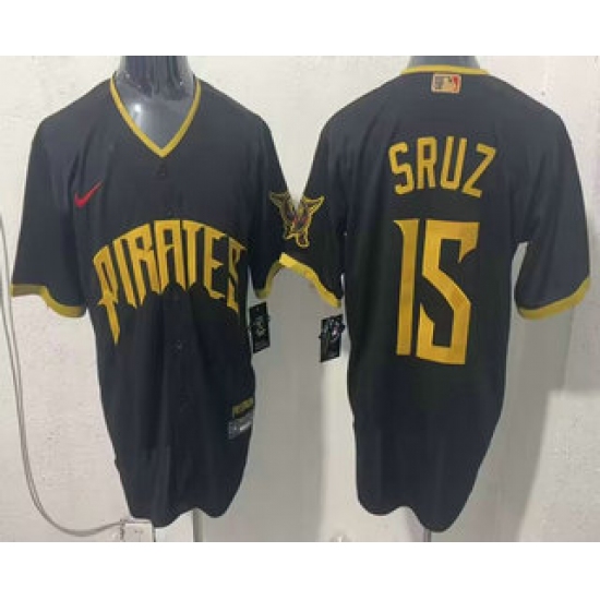 Personalized Men’s Pittsburgh Pirates #15 Oneil Cruz Black 2026 City Connect Stadium Jersey