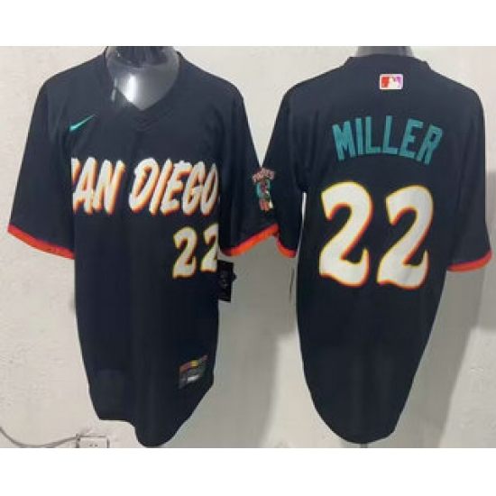 Personalized Men’s San Diego Padres #22 Mason Miller Black 2026 City Connect Stadium Jersey