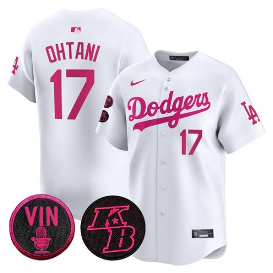Personalized Men’s Los Angeles Dodgers #17 Shohei Ohtani White 2026 Mother’s Day Premier Limited Stitched Baseball Jersey