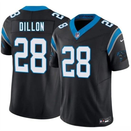 Personalized Men’s Carolina Panthers #28 A.J. Dillon Black 2026 F.U.S.E. Limited Football Stitched Jersey
