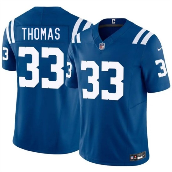 Personalized Men’s Indianapolis Colts #33 Juanyeh Thomas Blue 2026 F.U.S.E. Limited Football Stitched Jersey