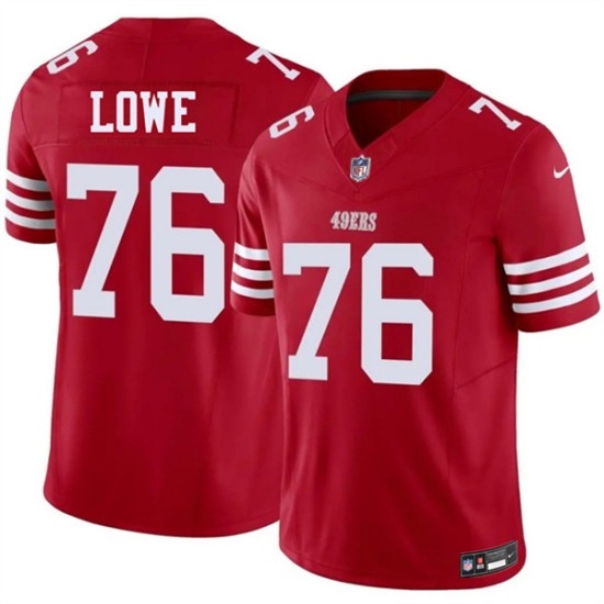 Personalized Men’s San Francisco 49ers #76 Vederian Lowe Red 2026 F.U.S.E. Untouchable Limited Football Stitched Jersey