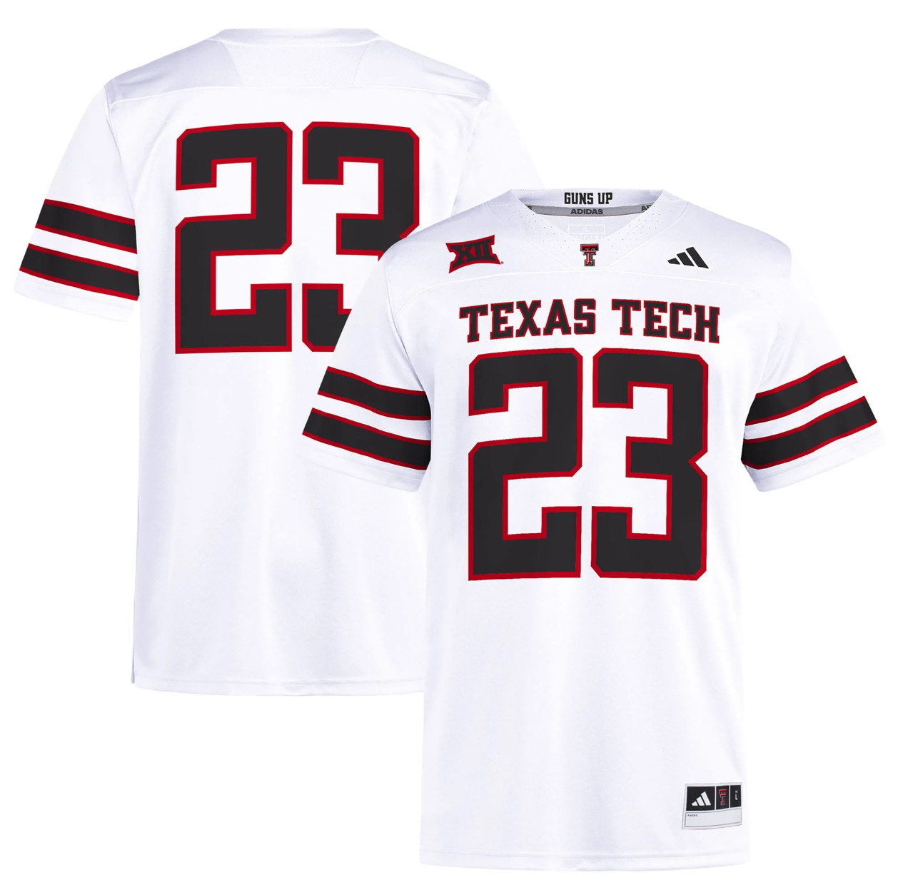 Personalized Custom NCAA Men’s #23 White Texas Tech Red Raiders Alternate Premier Football Jersey