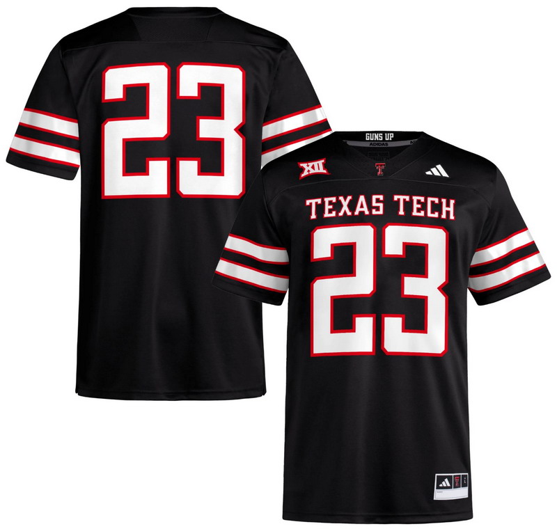 Personalized Custom NCAA Men’s #23 Black Texas Tech Red Raiders Alternate Premier Football Jersey