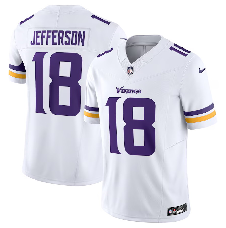 Personalized Justin Jefferson #18 Minnesota Vikings F.U.S.E. Limited Jersey – White