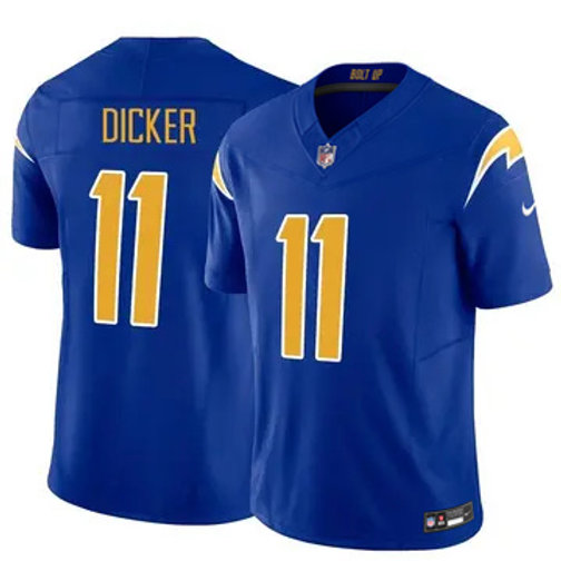 Personalized Men Cameron Dicker #11 Los Angeles Chargers F.U.S.E. Limited Alternate Royal Blue