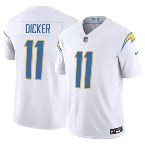 Personalized Men Cameron Dicker #11 Los Angeles Chargers F.U.S.E. Limited White