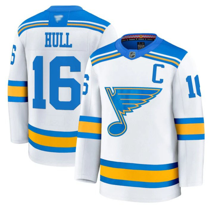 Personalized Brett Hull Jersey #16 St. Louis Blues 2025-26 Premium Stitched White
