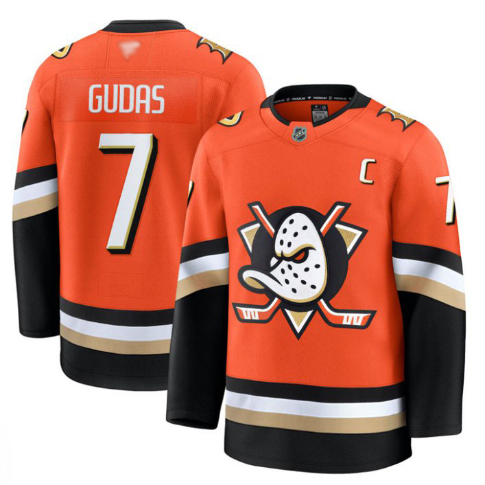 Personalized Radko Gudas Jersey #7 Anaheim Ducks 2025 Premium Stitched Home