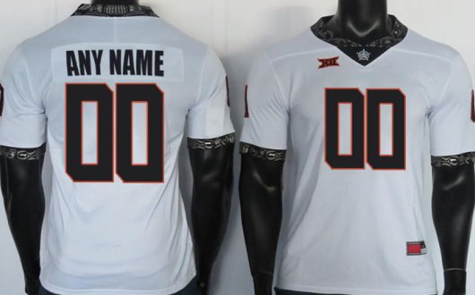 Personalized Custom Oklahoma State Cowboys Jersey Name and Number NCAA College Football White