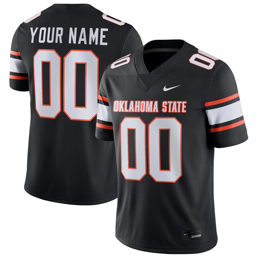Personalized Custom Oklahoma State Cowboys Alternate Game Jersey Black