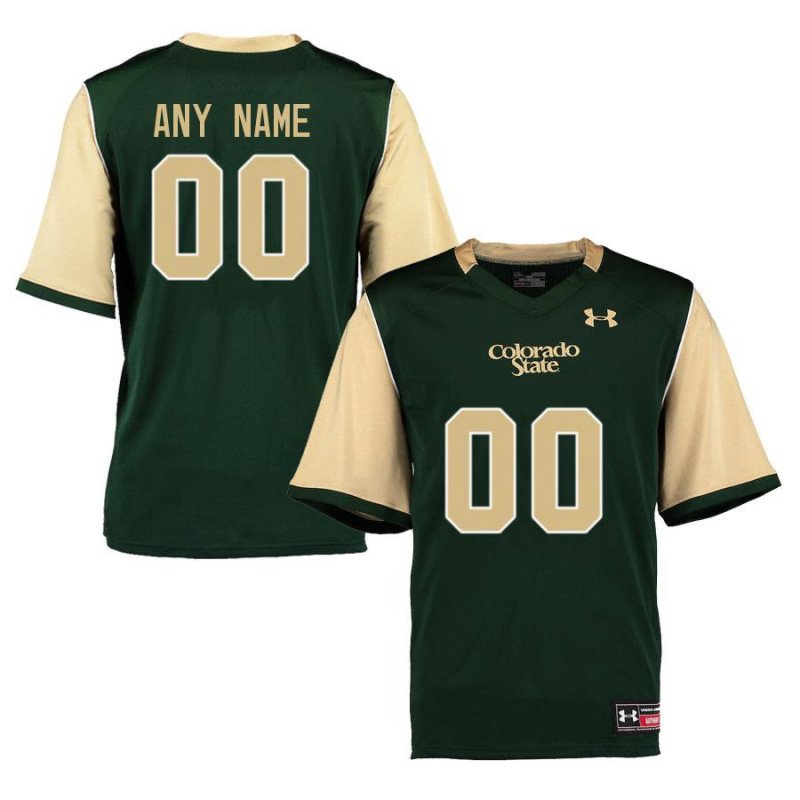 Personalized Custom Colorado State Rams Jersey Name and Number NCAA College Football Green