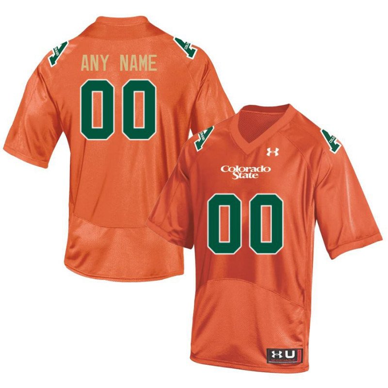 Personalized Custom Colorado State Rams Jersey Name and Number NCAA College Football Orange