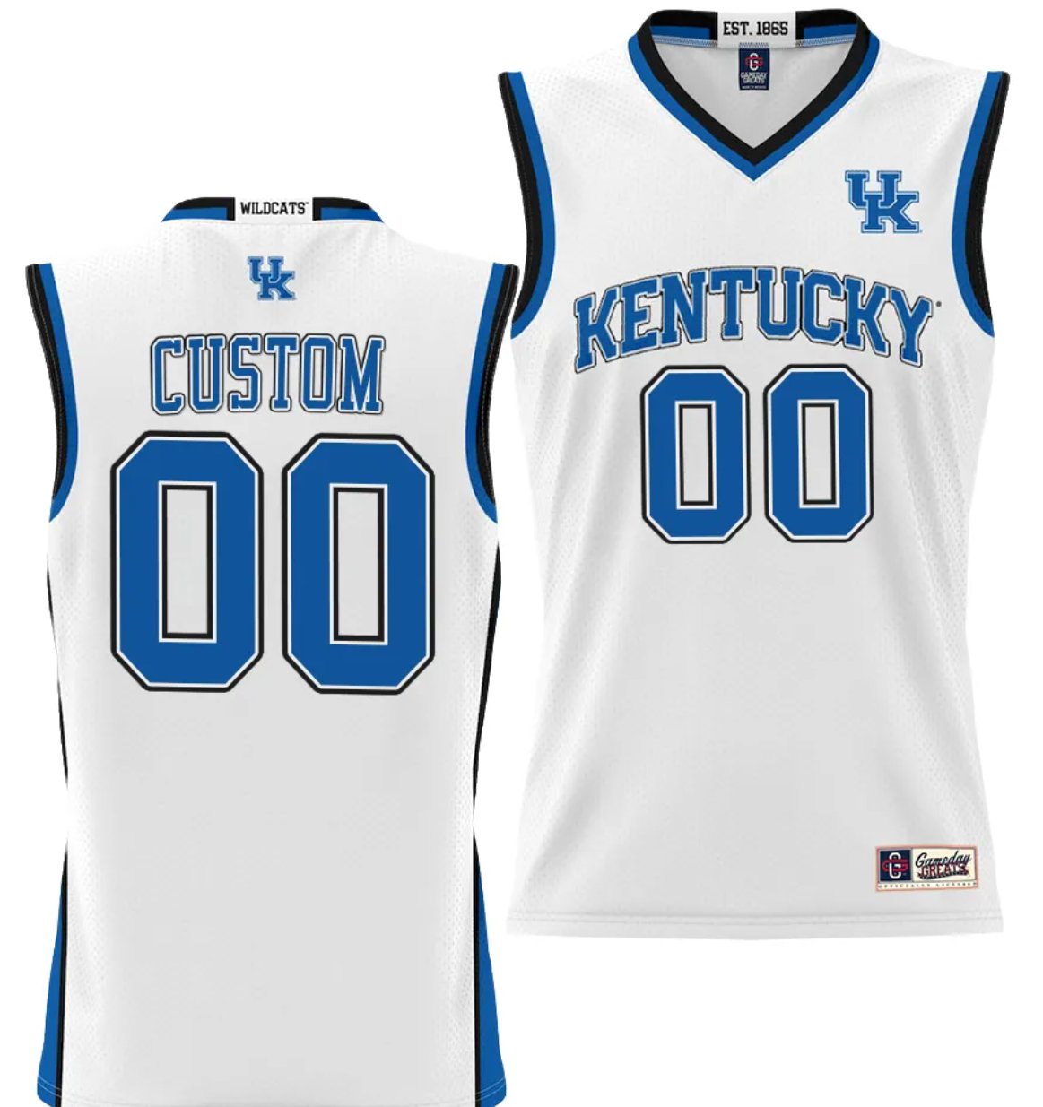 Personalized Custom Kentucky Wildcats Jersey Name and Number NIL College Basketball Lightweight White