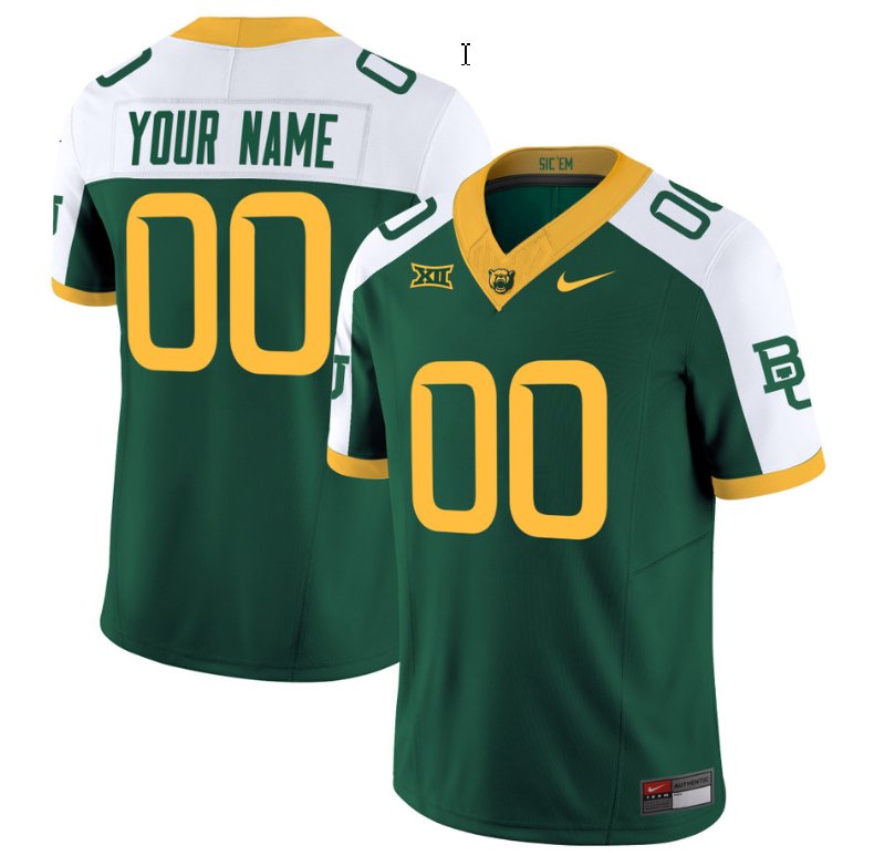 Personalized Custom Baylor Bears Jersey Name, Number Limited College Football All Stitched Green Alternate