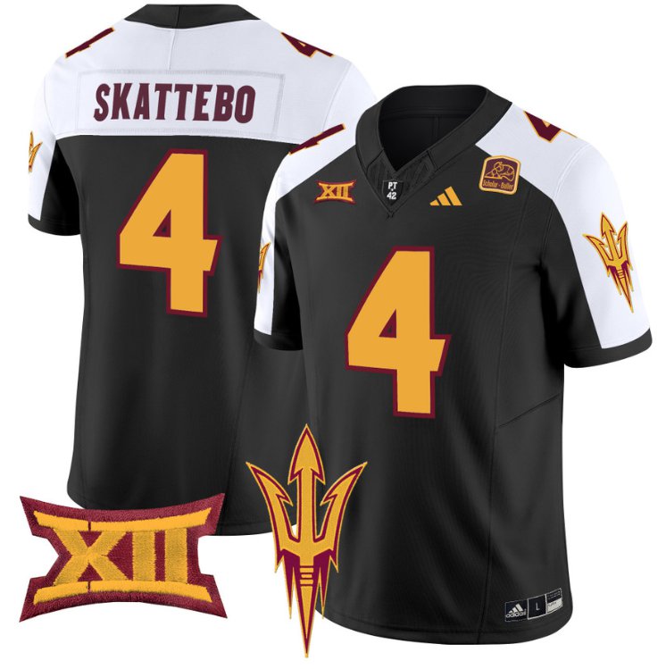 Personalized Cam Skattebo Jersey #4 Arizona State Sun Devils Limited College Football Black Alternate