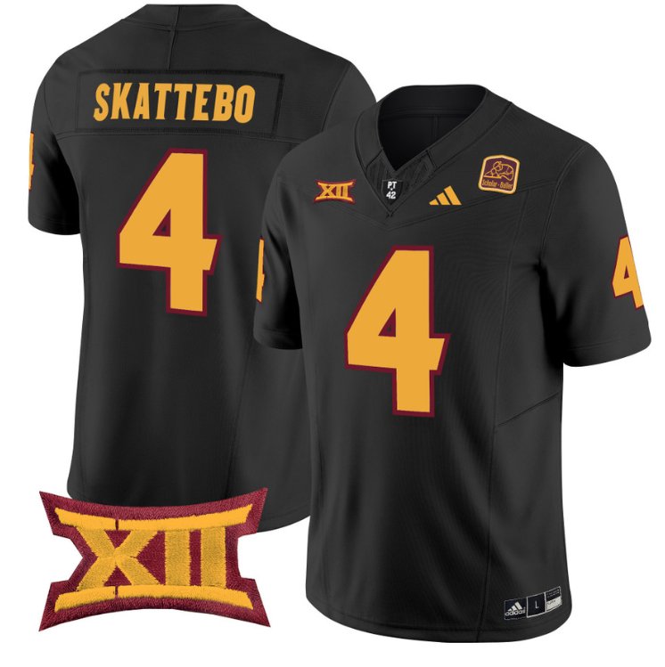 Personalized Cam Skattebo Jersey #4 Arizona State Sun Devils Limited College Football Black