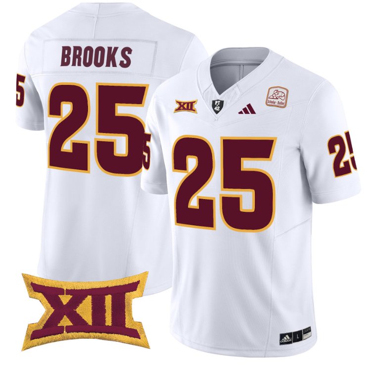 Personalized DeCarlos Brooks Jersey #25 Arizona State Sun Devils Limited College Football White