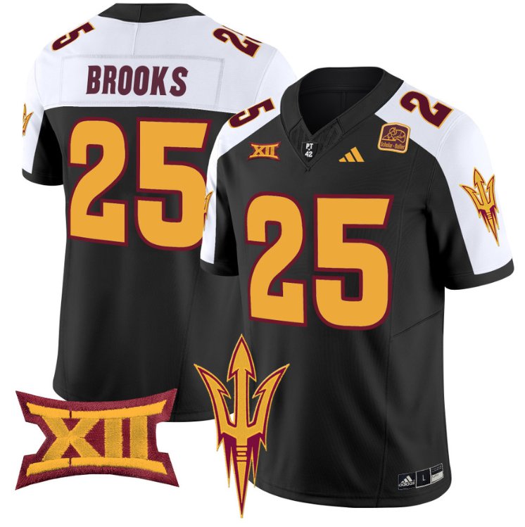 Personalized DeCarlos Brooks Jersey #25 Arizona State Sun Devils Limited College Football Black Alternate