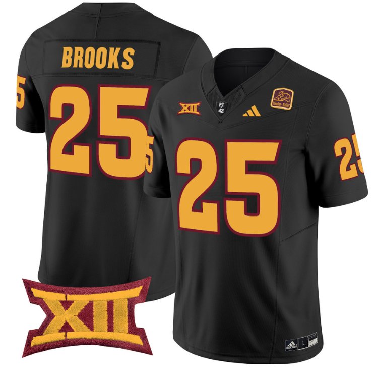 Personalized DeCarlos Brooks Jersey #25 Arizona State Sun Devils Limited College Football Black