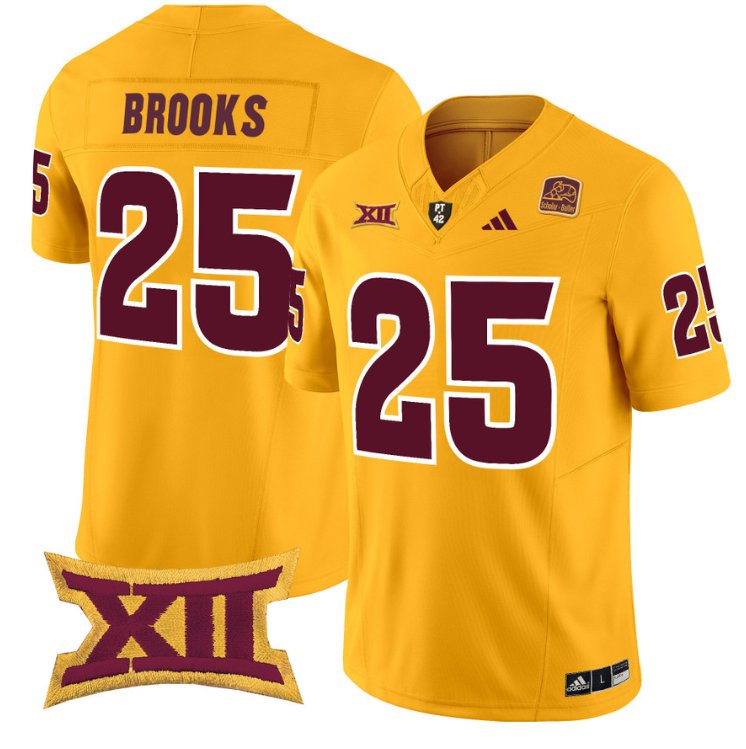 Personalized DeCarlos Brooks Jersey #25 Arizona State Sun Devils Limited College Football Gold