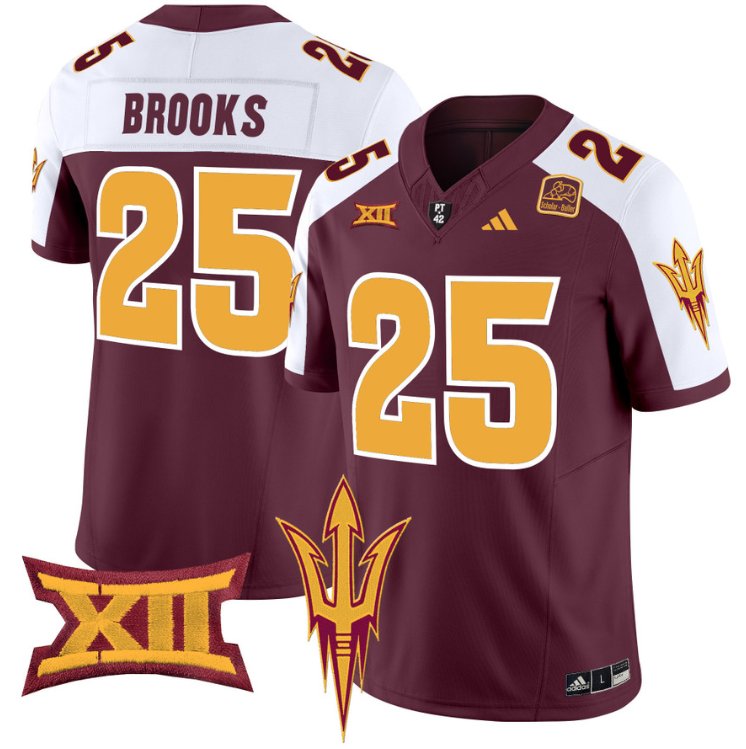 Personalized DeCarlos Brooks Jersey #25 Arizona State Sun Devils Limited College Football Maroon Alternate