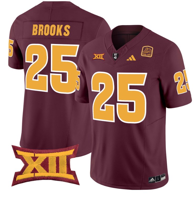 Personalized DeCarlos Brooks Jersey #25 Arizona State Sun Devils Limited College Football Maroon