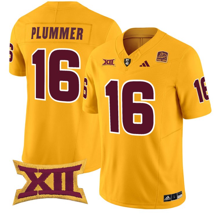 Personalized Jake Plummer Jersey #16 Arizona State Sun Devils Limited College Football Gold