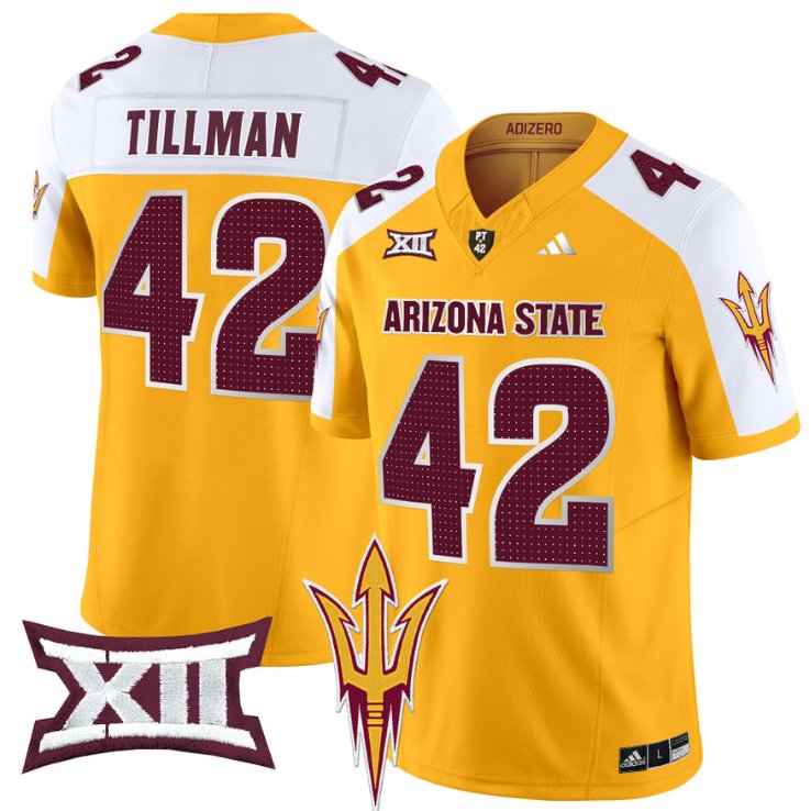 Personalized Pat Tillman Jersey #42 Arizona State Sun Devils 2024 Limited Gold Alternate