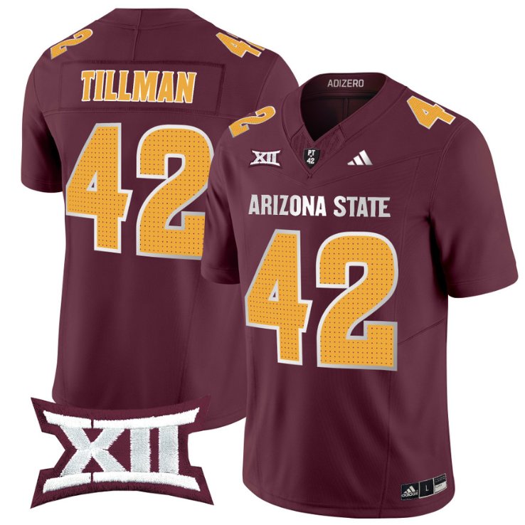 Personalized Pat Tillman Jersey #42 Arizona State Sun Devils 2024 Limited Maroon