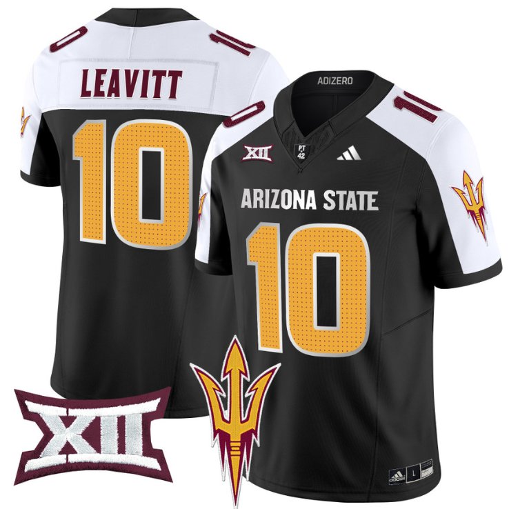 Personalized Sam Leavitt Jersey #10 Arizona State Sun Devils 2024 Limited Black Alternate