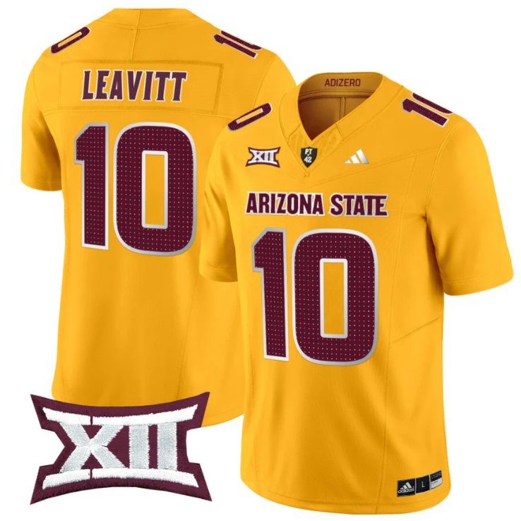 Personalized Sam Leavitt Jersey #10 Arizona State Sun Devils 2024 Limited Gold