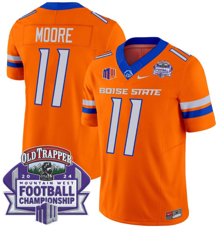 Personalized Kellen Moore Jersey #11 Boise State Broncos 2024 Championship Orange