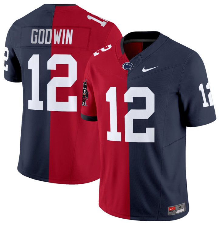 Personalized Chris Godwin Jersey #12 Penn State Nittany Lions Split Football