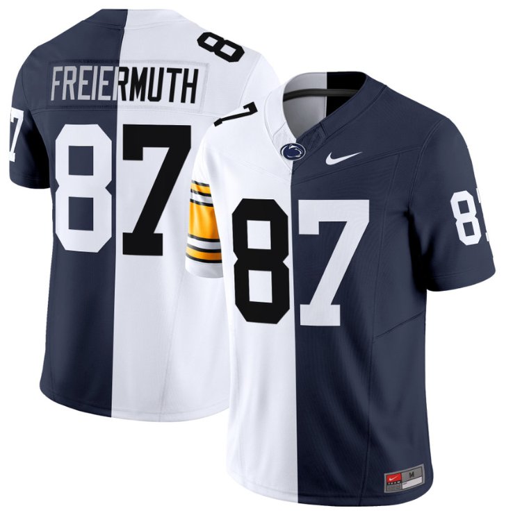 Personalized Pat Freiermuth Jersey #87 Penn State Nittany Lions Split Football