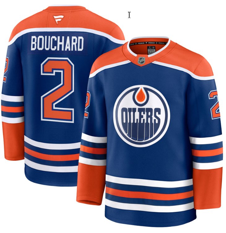 Personalized Men’s Evan Bouchard Jersey #2 Edmonton Oilers 2025 Premium Home All Stitched