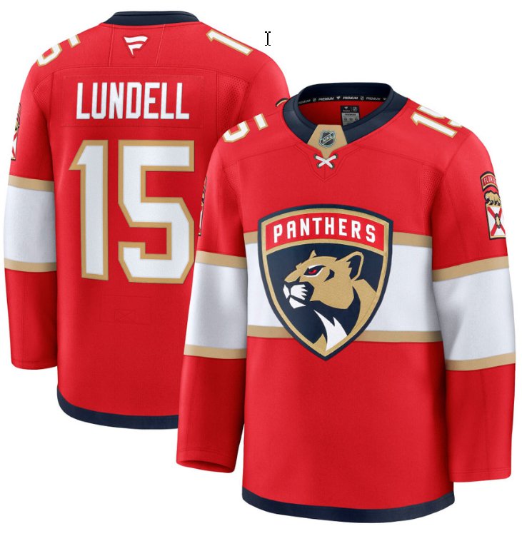 Personalized Men’s Anton Lundell Jersey #15 Florida Panthers 2025 Premium All Stitched