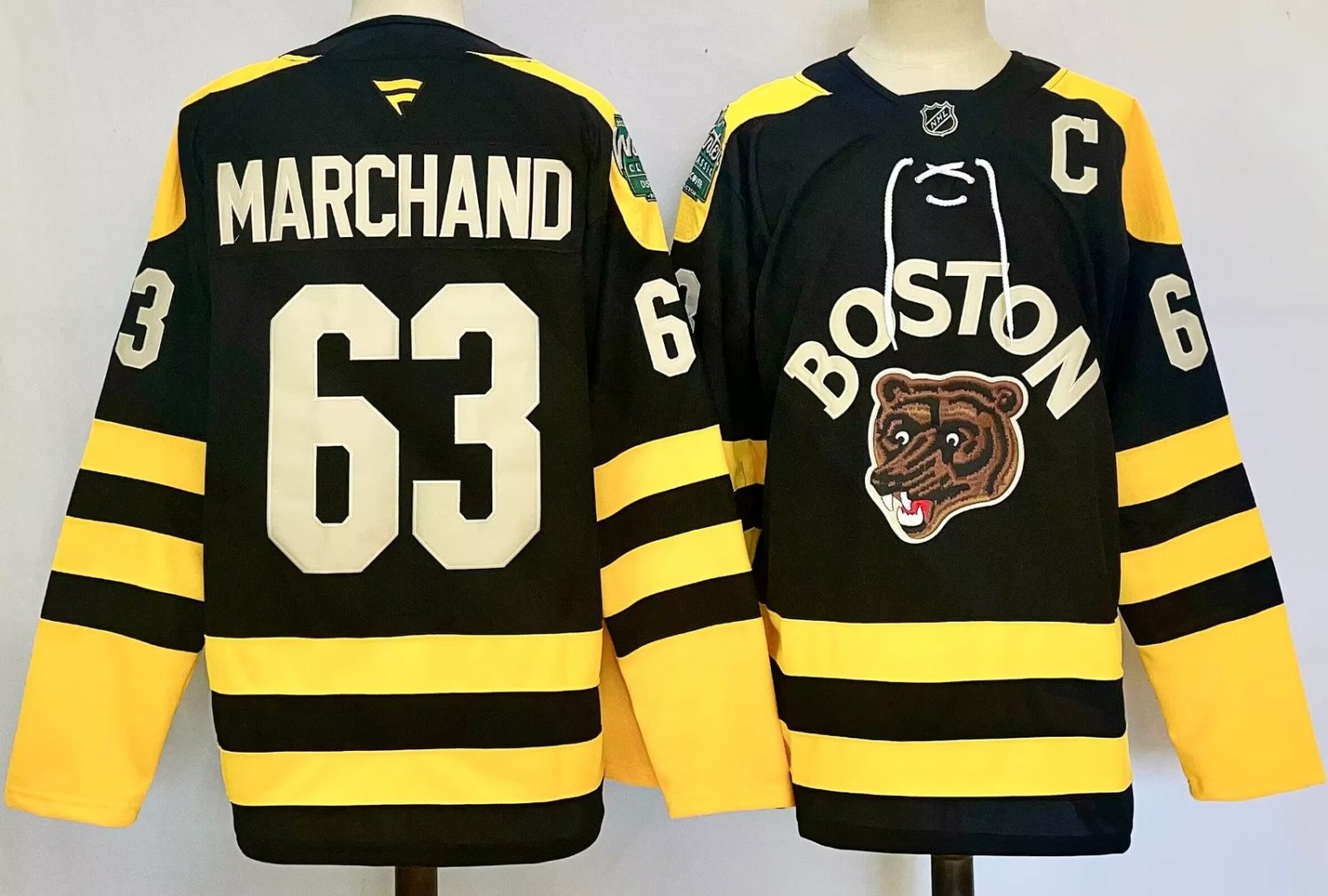 Personalized Men’s Brad Marchand Jersey #63 Boston Bruins 2023 Winter Classic Stitched