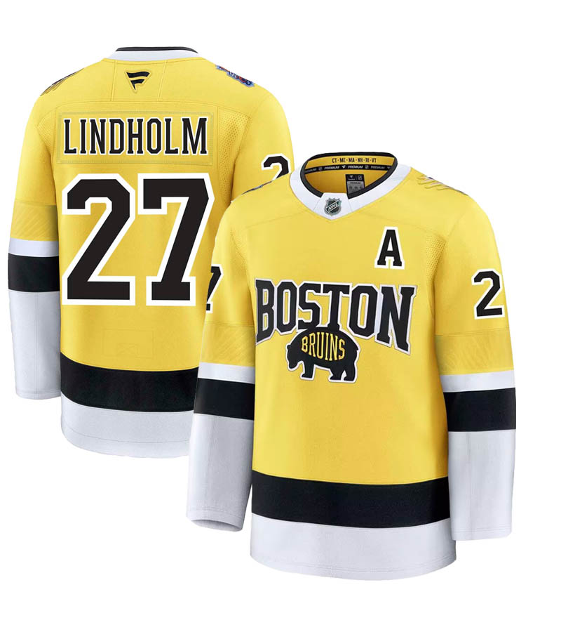 Personalized Men’s Boston Bruins #27 Hampus Lindholm 2026 Stadium Series Jersey