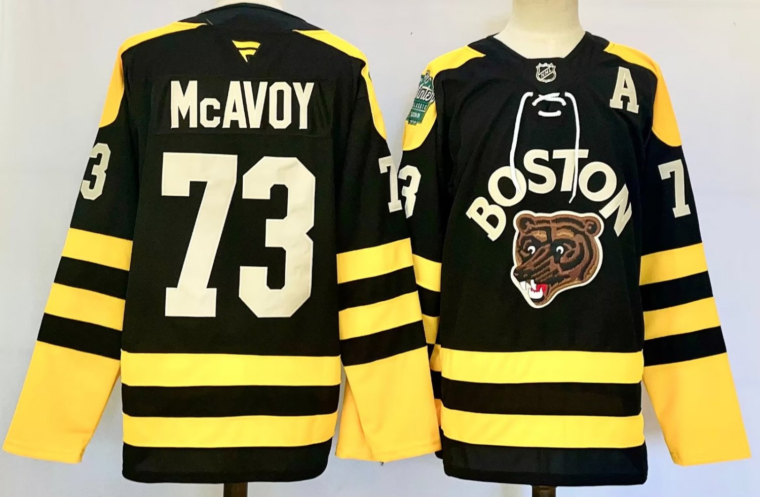 Personalized Men’s Charlie McAvoy Jersey #73 Boston Bruins 2023 Winter Classic Stitched