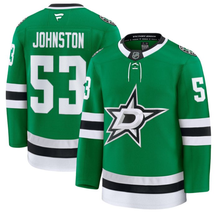 Personalized Wyatt Johnston Jersey #53 Dallas Stars Premium All Stitched Kelly Green