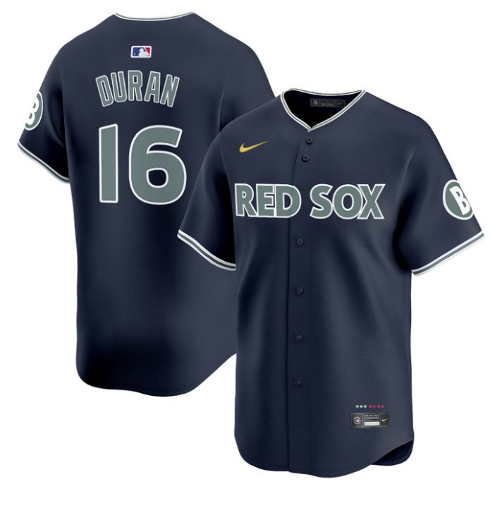 Personalized Jarren Duran Jersey #16 Boston Red Sox 2025 City Connect Premier Limited Stitched Navy